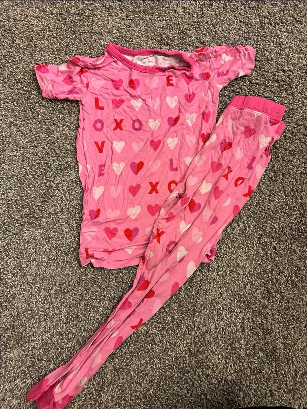 Little sleepies valentines day pjs